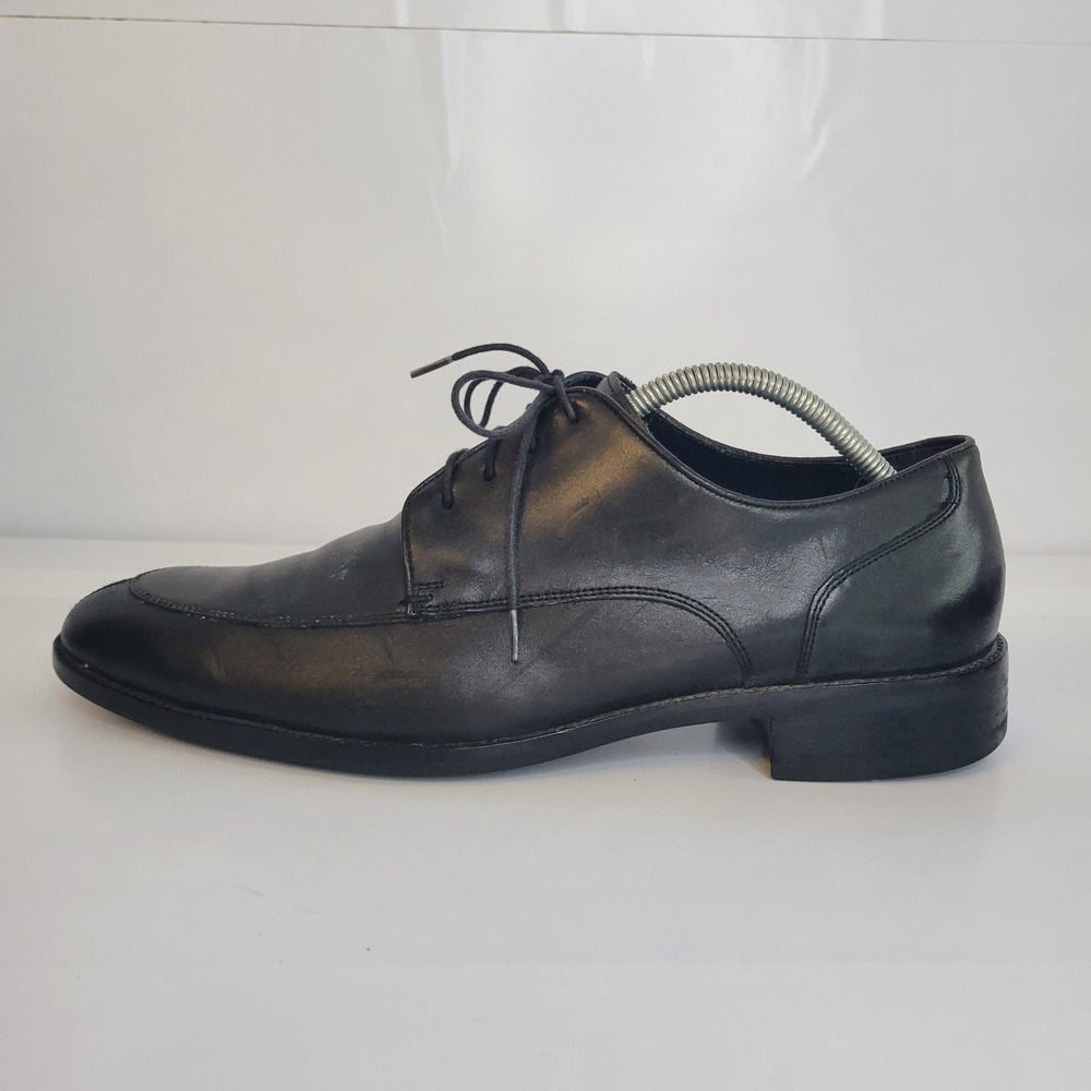 COLE HAAN Lenox Hill Grand Os Split Toe Oxford Black Leather Mens Shoe Size 10.5